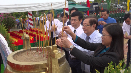 Truy điệu, cải táng 97 hài cốt liệt sĩ tại Nghĩa trang liệt sĩ Tam Nông