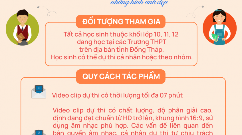 [Infographic] Quy cách tác phẩm dự thi Cuộc thi video clip Amazing Đồng Tháp