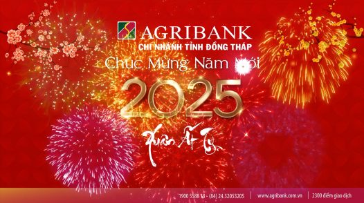 Ngân hàng Nông nghiệp và PTNT Việt Nam chi nhánh Đồng Tháp chúc Tết Ất Tỵ 2025